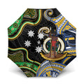 South Sea Islanders And Vanuatu Umbrella Boar Tusk Warrior Southern Tribal Pattern