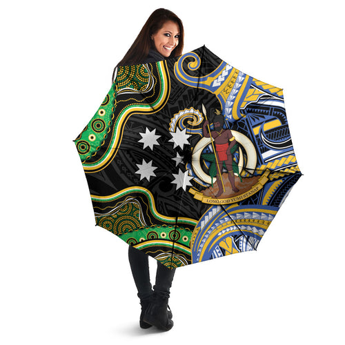 South Sea Islanders And Vanuatu Umbrella Boar Tusk Warrior Southern Tribal Pattern
