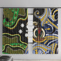 South Sea Islanders And Vanuatu Window Curtain Boar Tusk Warrior Southern Tribal Pattern