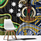 South Sea Islanders And Vanuatu Window Curtain Boar Tusk Warrior Southern Tribal Pattern