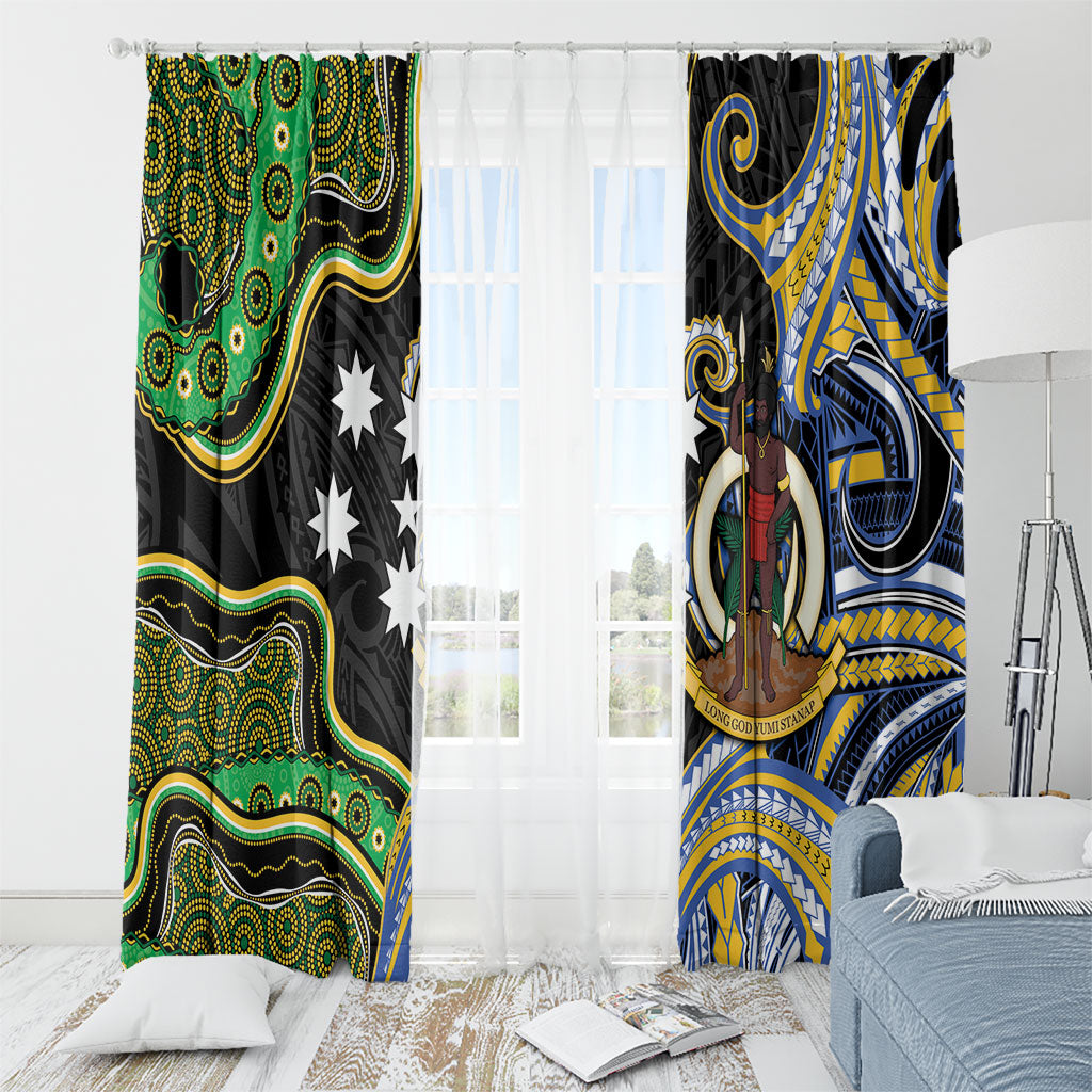 South Sea Islanders And Vanuatu Window Curtain Boar Tusk Warrior Southern Tribal Pattern