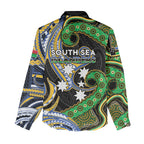 South Sea Islanders And Vanuatu Women Casual Shirt Boar Tusk Warrior Southern Tribal Pattern