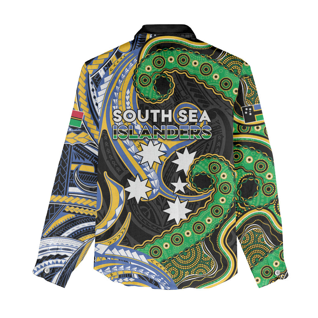 South Sea Islanders And Vanuatu Women Casual Shirt Boar Tusk Warrior Southern Tribal Pattern
