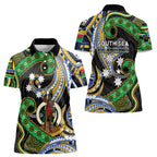 South Sea Islanders And Vanuatu Women Polo Shirt Boar Tusk Warrior Southern Tribal Pattern