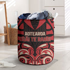 Aotearoa Ngai Te Rangi Laundry Basket New Zealand Traditional Maori Pattern