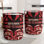 Aotearoa Ngai Te Rangi Laundry Basket New Zealand Traditional Maori Pattern