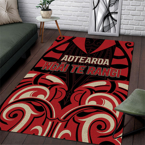 Aotearoa Ngai Te Rangi Area Rug New Zealand Traditional Maori Pattern