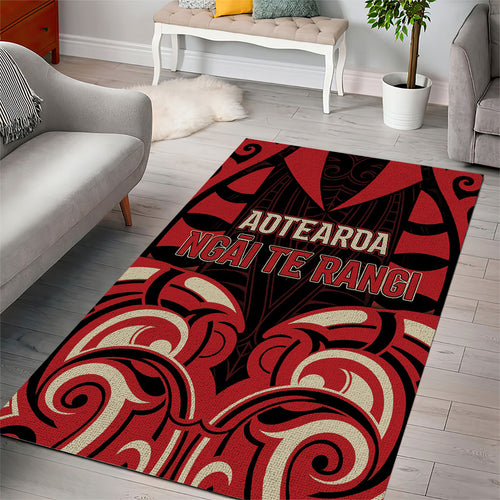 Aotearoa Ngai Te Rangi Area Rug New Zealand Traditional Maori Pattern