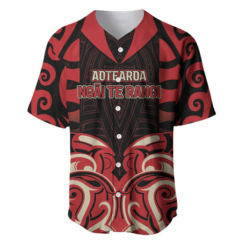 Custom Aotearoa Ngai Te Rangi Baseball Jersey New Zealand Traditional Maori Pattern