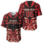 Custom Aotearoa Ngai Te Rangi Baseball Jersey New Zealand Traditional Maori Pattern