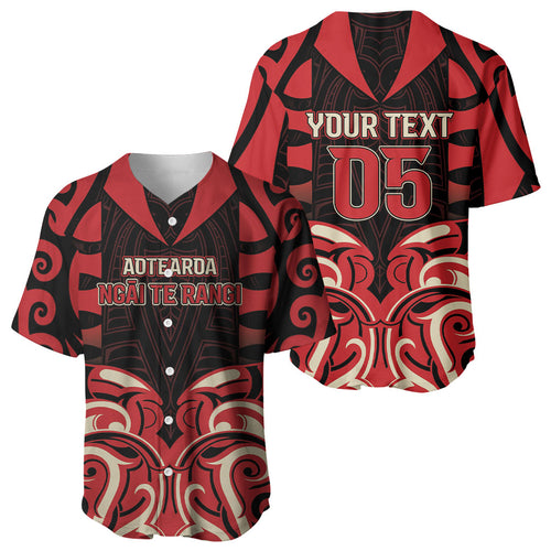 Custom Aotearoa Ngai Te Rangi Baseball Jersey New Zealand Traditional Maori Pattern