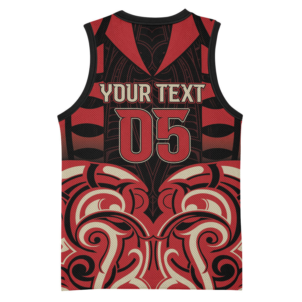 Custom Aotearoa Ngai Te Rangi Basketball Jersey New Zealand Traditional Maori Pattern
