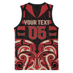 Custom Aotearoa Ngai Te Rangi Basketball Jersey New Zealand Traditional Maori Pattern