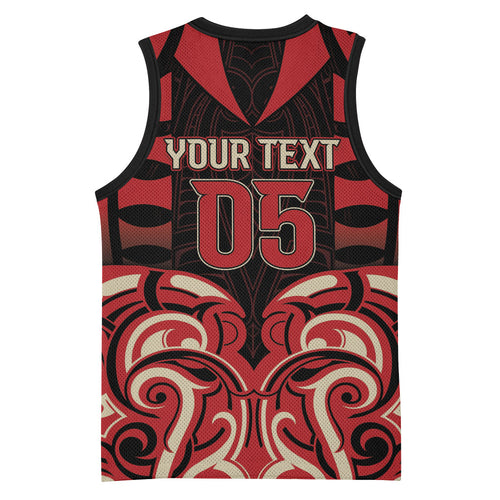 Custom Aotearoa Ngai Te Rangi Basketball Jersey New Zealand Traditional Maori Pattern