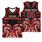 Custom Aotearoa Ngai Te Rangi Basketball Jersey New Zealand Traditional Maori Pattern