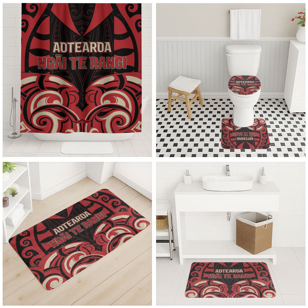 Aotearoa Ngai Te Rangi Bathroom Set New Zealand Traditional Maori Pattern