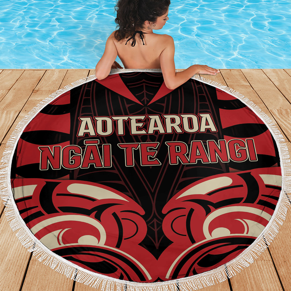 Aotearoa Ngai Te Rangi Beach Blanket New Zealand Traditional Maori Pattern