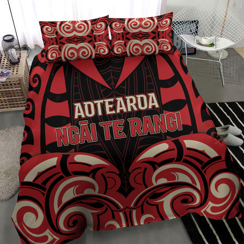Aotearoa Ngai Te Rangi Bedding Set New Zealand Traditional Maori Pattern