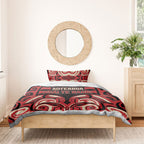 Aotearoa Ngai Te Rangi Bedding Set New Zealand Traditional Maori Pattern