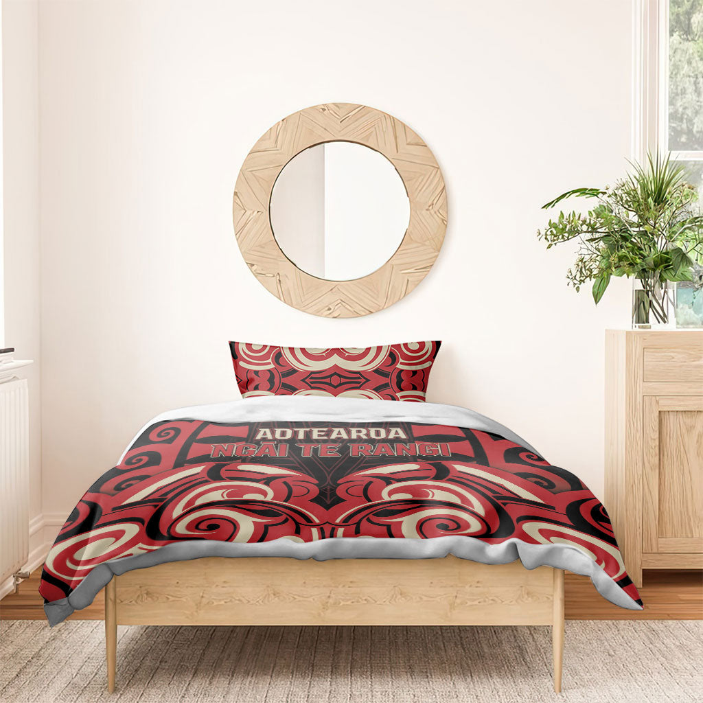 Aotearoa Ngai Te Rangi Bedding Set New Zealand Traditional Maori Pattern
