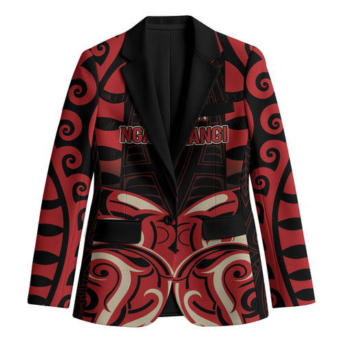 Custom Aotearoa Ngai Te Rangi Blazer New Zealand Traditional Maori Pattern