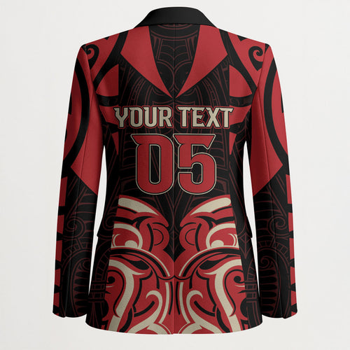 Custom Aotearoa Ngai Te Rangi Blazer New Zealand Traditional Maori Pattern
