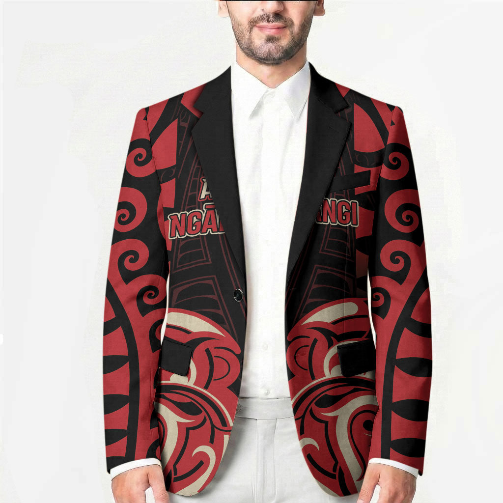 Custom Aotearoa Ngai Te Rangi Blazer New Zealand Traditional Maori Pattern