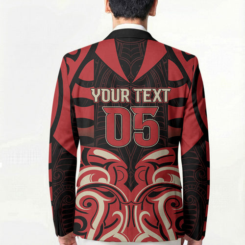 Custom Aotearoa Ngai Te Rangi Blazer New Zealand Traditional Maori Pattern