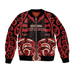 Custom Aotearoa Ngai Te Rangi Bomber Jacket New Zealand Traditional Maori Pattern