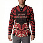 Custom Aotearoa Ngai Te Rangi Button Sweatshirt New Zealand Traditional Maori Pattern