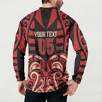 Custom Aotearoa Ngai Te Rangi Button Sweatshirt New Zealand Traditional Maori Pattern