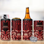 Custom Aotearoa Ngai Te Rangi 4 in 1 Can Cooler Tumbler New Zealand Traditional Maori Pattern