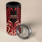 Custom Aotearoa Ngai Te Rangi 4 in 1 Can Cooler Tumbler New Zealand Traditional Maori Pattern