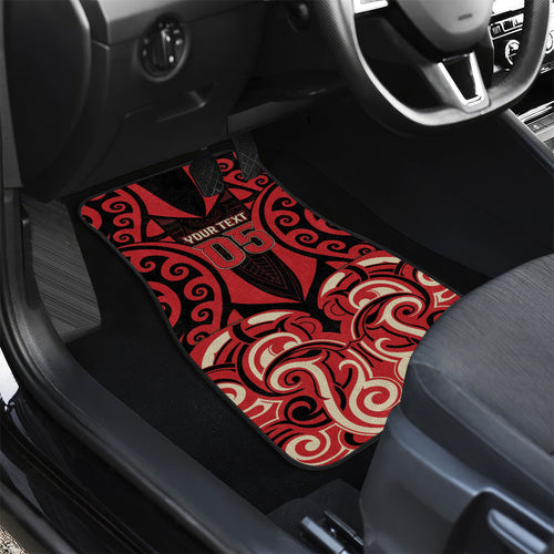 Custom Aotearoa Ngai Te Rangi Car Mats New Zealand Traditional Maori Pattern