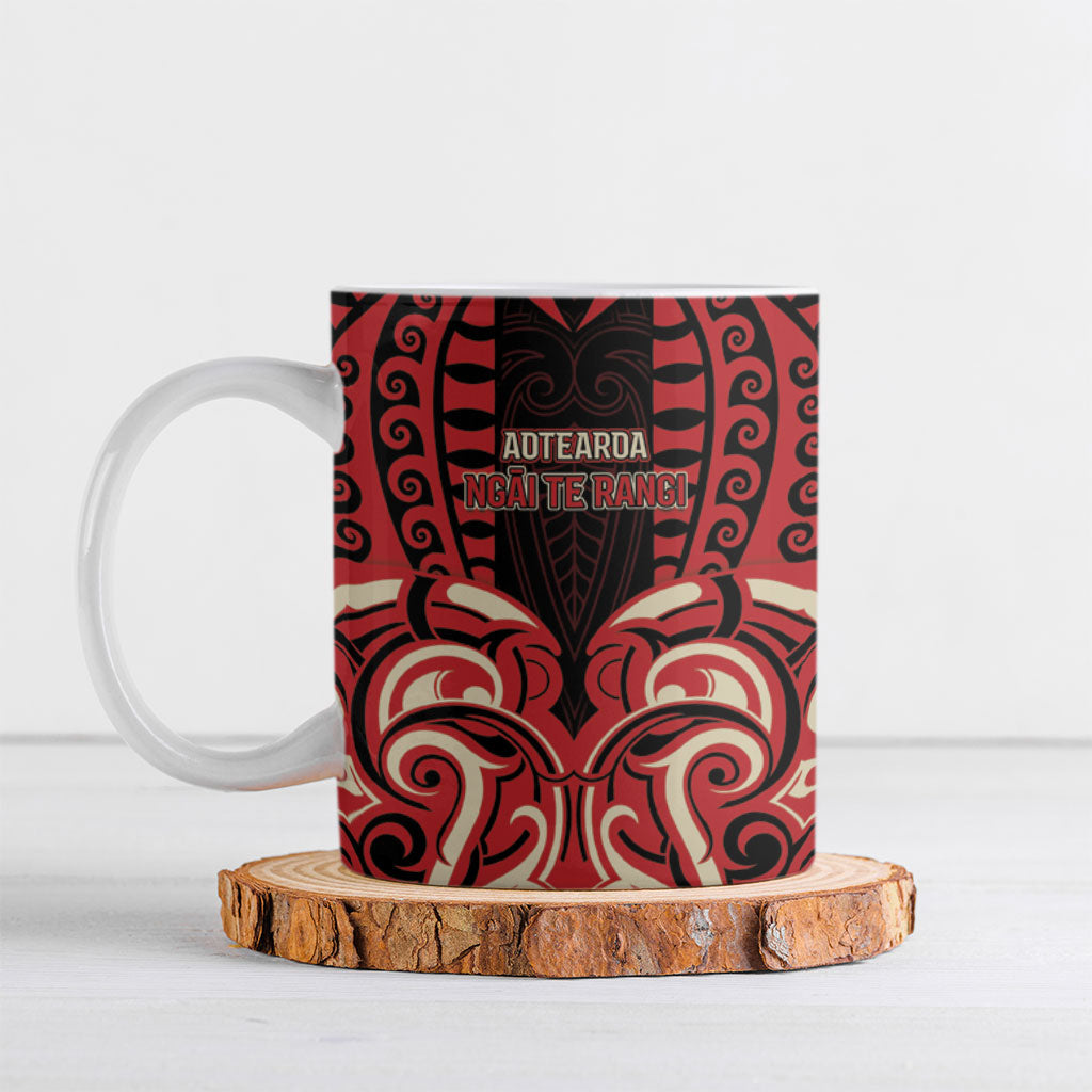 Custom Aotearoa Ngai Te Rangi Ceramic Mug New Zealand Traditional Maori Pattern