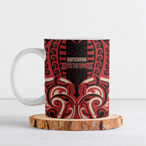 Custom Aotearoa Ngai Te Rangi Ceramic Mug New Zealand Traditional Maori Pattern