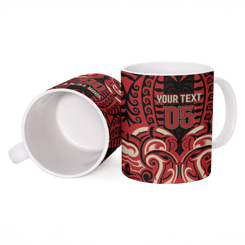 Custom Aotearoa Ngai Te Rangi Ceramic Mug New Zealand Traditional Maori Pattern