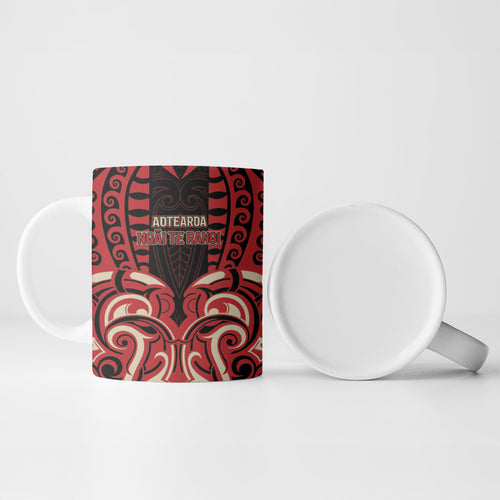 Custom Aotearoa Ngai Te Rangi Ceramic Mug New Zealand Traditional Maori Pattern