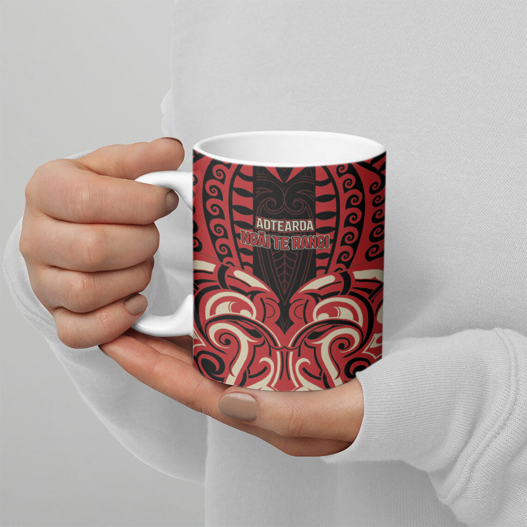 Custom Aotearoa Ngai Te Rangi Ceramic Mug New Zealand Traditional Maori Pattern