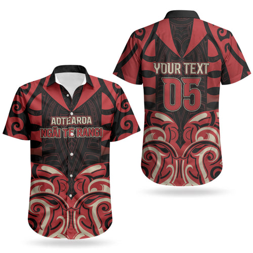 Custom Aotearoa Ngai Te Rangi Couples Matching Puletasi and Hawaiian Shirt New Zealand Traditional Maori Pattern