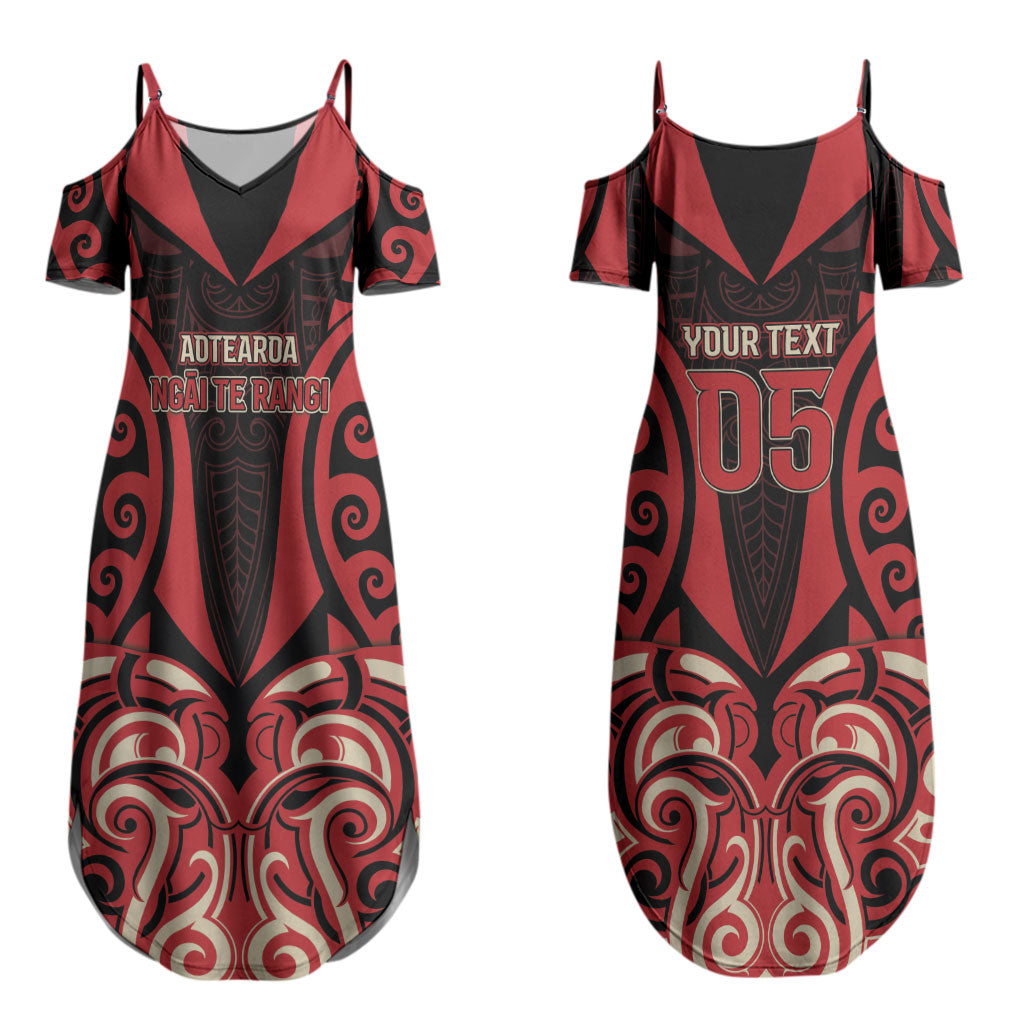 Custom Aotearoa Ngai Te Rangi Couples Matching Summer Maxi Dress and Long Sleeve Button Shirt New Zealand Traditional Maori Pattern