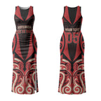 Custom Aotearoa Ngai Te Rangi Couples Matching Tank Maxi Dress and Long Sleeve Button Shirt New Zealand Traditional Maori Pattern