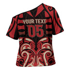 Custom Aotearoa Ngai Te Rangi Cross Shoulder Shirt New Zealand Traditional Maori Pattern