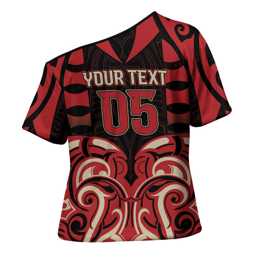 Custom Aotearoa Ngai Te Rangi Cross Shoulder Shirt New Zealand Traditional Maori Pattern