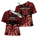 Custom Aotearoa Ngai Te Rangi Cross Shoulder Shirt New Zealand Traditional Maori Pattern