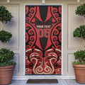 Custom Aotearoa Ngai Te Rangi Door Cover New Zealand Traditional Maori Pattern