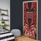 Custom Aotearoa Ngai Te Rangi Door Cover New Zealand Traditional Maori Pattern