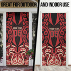 Custom Aotearoa Ngai Te Rangi Door Cover New Zealand Traditional Maori Pattern