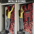 Custom Aotearoa Ngai Te Rangi Door Cover New Zealand Traditional Maori Pattern