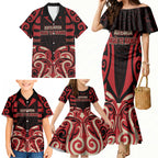 Custom Aotearoa Ngai Te Rangi Family Matching Mermaid Dress and Hawaiian Shirt New Zealand Traditional Maori Pattern